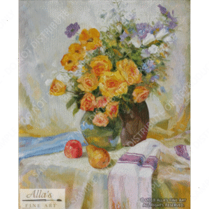 Orange Flowers In Vase