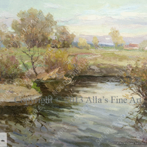 Small Pond On The Farm - Original Artwork