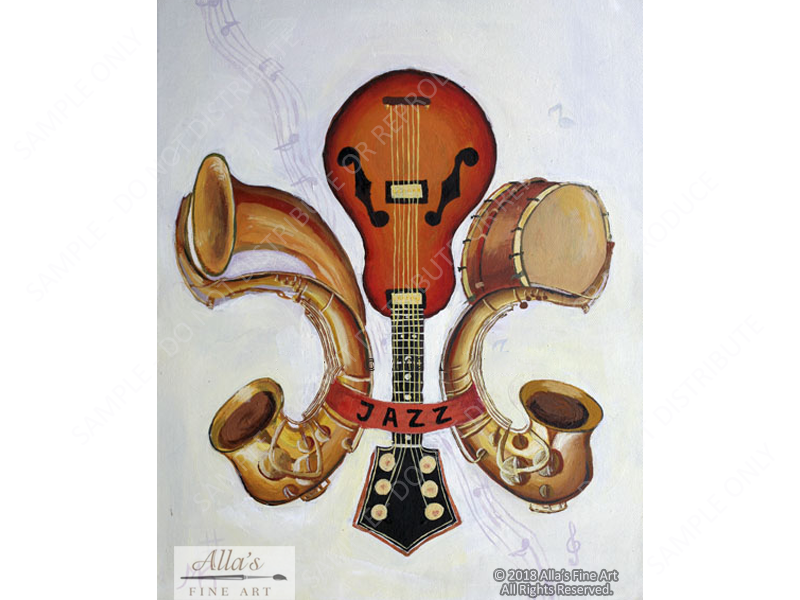 Jazz Fleur de Lis - Original Artwork
