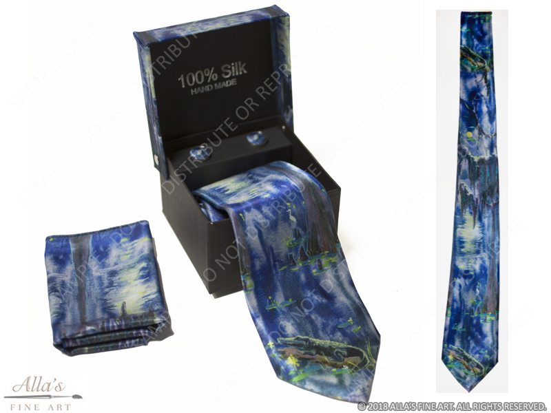 Gator Swamp Silk Tie