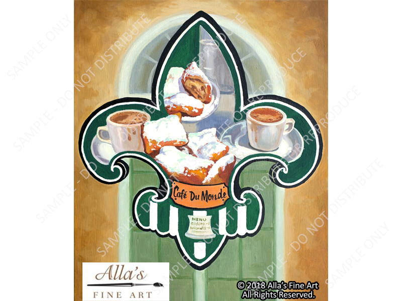 Cafe du Monde Fleur de Lis - Original Artwork