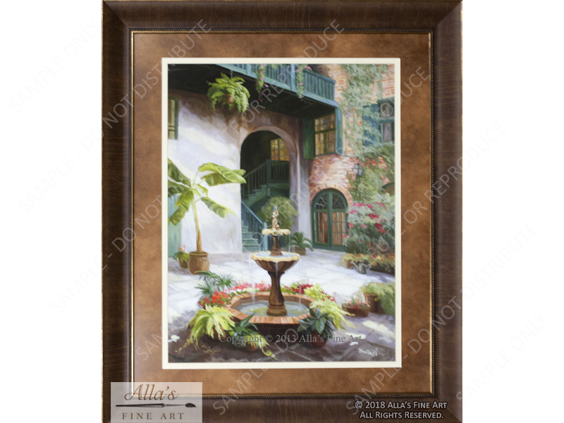 Framed Brulatour Courtyard