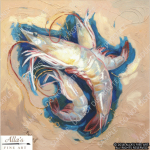 Louisiana Seafood B3_Shrimp On Sand - Original Artwork