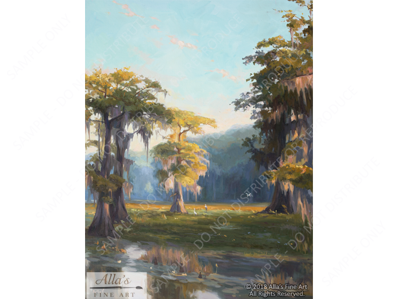Louisiana Bayou Panorama 3 - Original Artwork