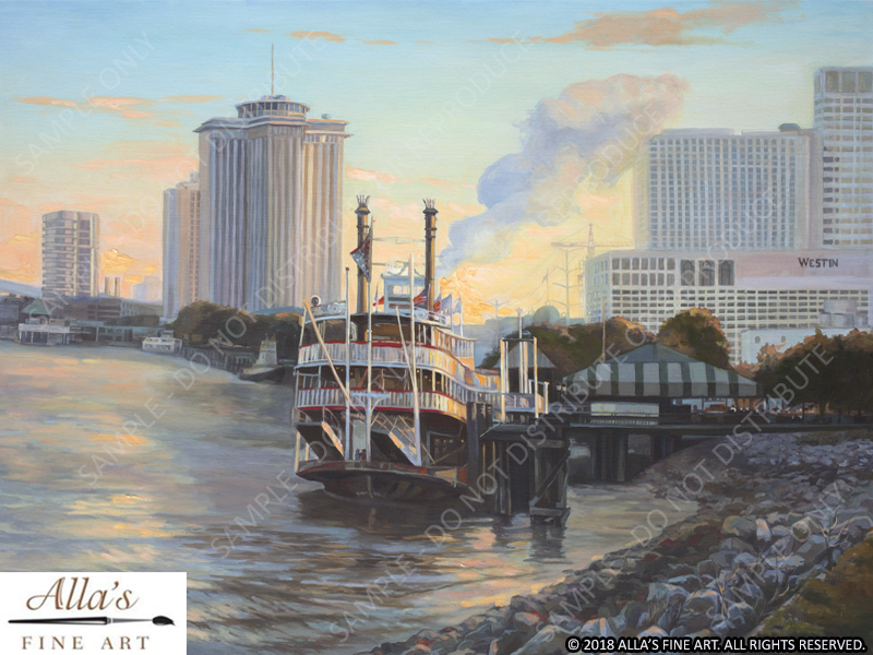 The Natchez at the Westin Hotel - Original Artwork
