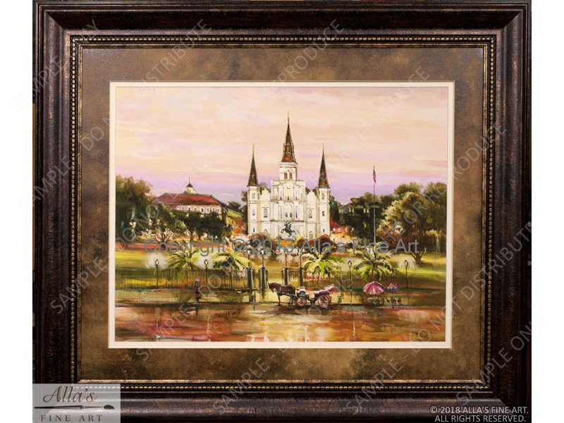 Sunset Over St Louis Cathedral In New Orleans
