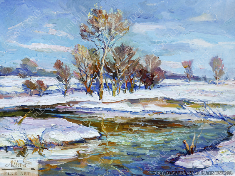 West Branch In Winter - Original Artwork