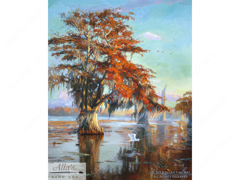Autumn On The Louisiana Bayou - Original Artwork