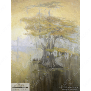 Golden Morning In A Louisiana Swamp - Original Artwork