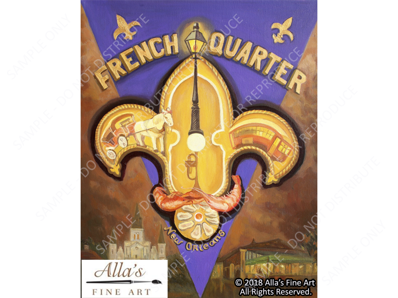 French Quarter Festival 2010 Fleur de Lis - Original Artwork
