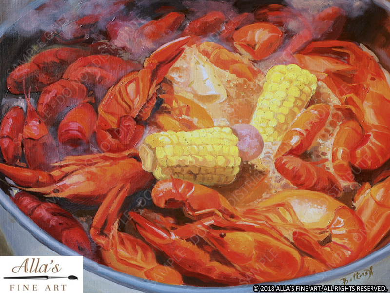 Boiled Crawfish - Original Artwork