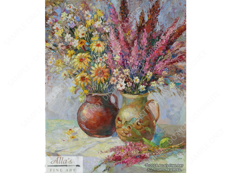 Wildflowers In Vases