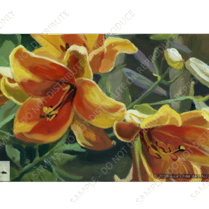 Yellow and Orange Lilies