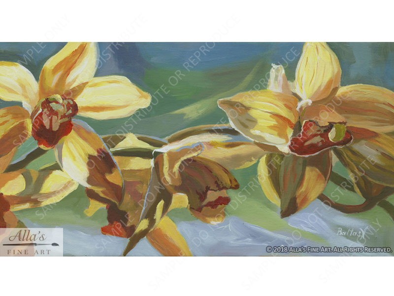 Yellow Orchids - Original Artwork