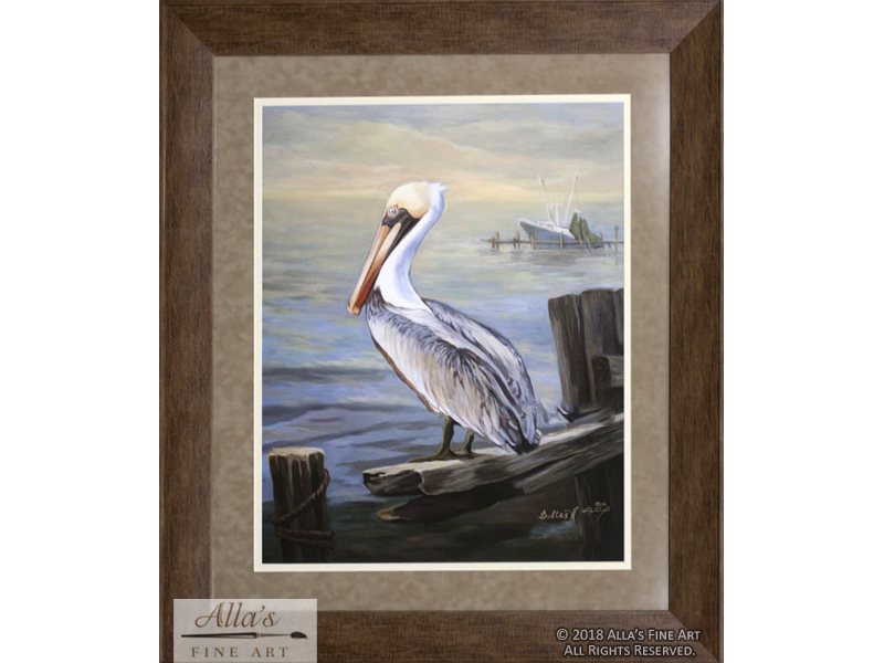 Framed Brown Pelican