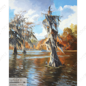 Autumn Breeze In A Louisiana Swamp - Original Artwork