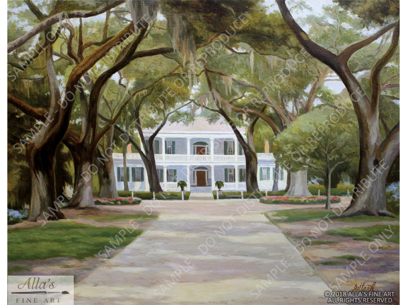 Rosedown Plantation in St. Francisville - Original Artwork