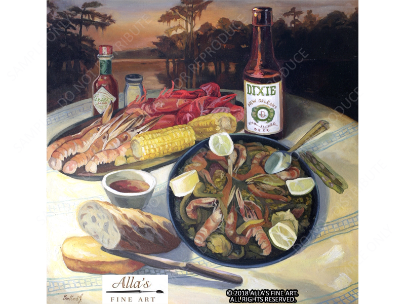 Bayou Dinner - Original Artwork