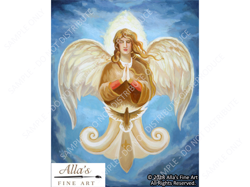 Angel Fleur de Lis - Original Artwork