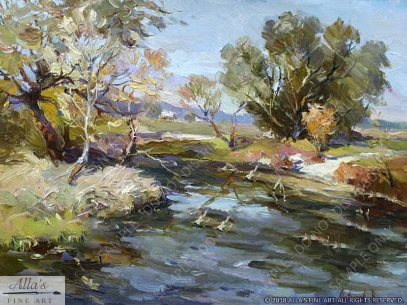Sunny Day At The River - Original Artwork