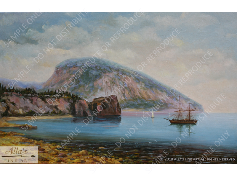 Tall Ship Near the Shore