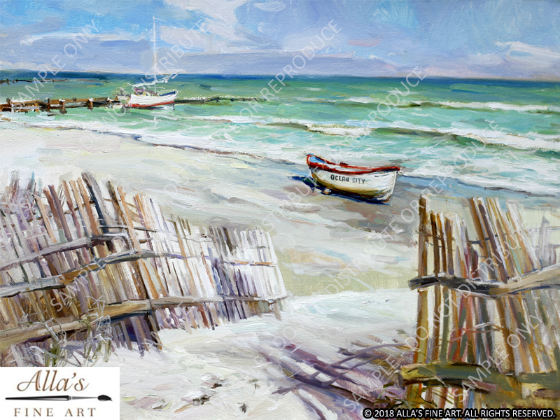 Ocean City Boat - Original Artwork