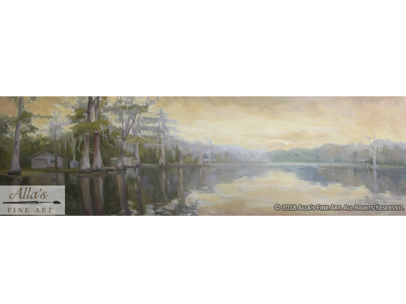 Camping On The Louisiana Bayou - Original Artwork