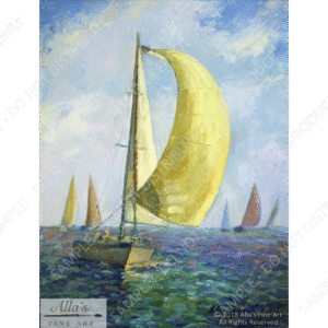 Sail Boats with Full Sails