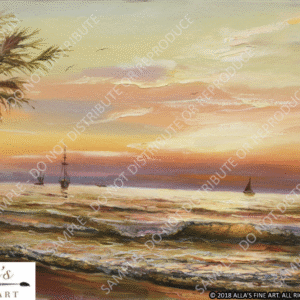 Orange Sunset - Original Artwork