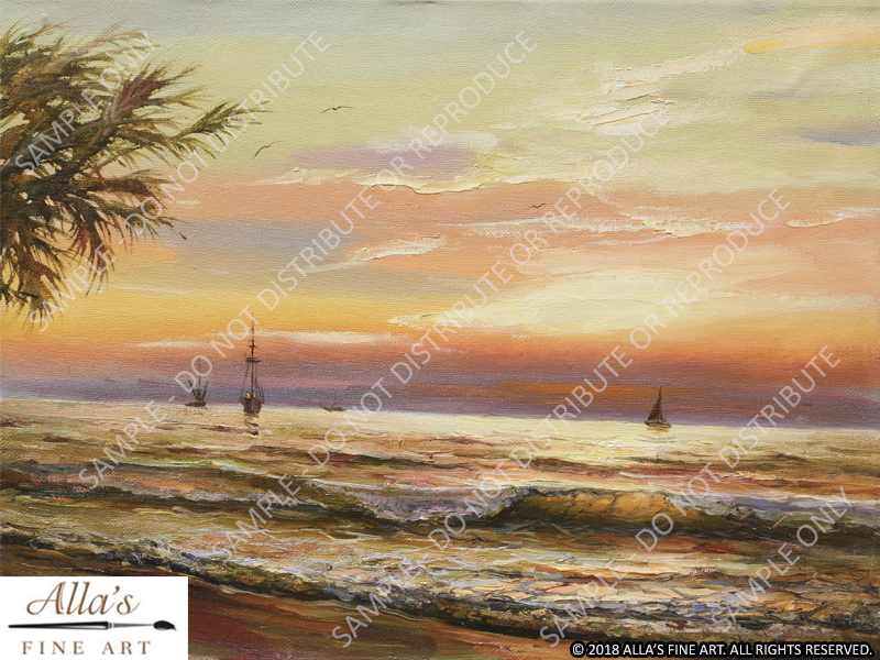 Orange Sunset - Original Artwork