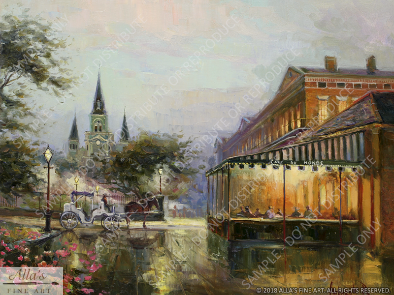 Cafe Du Monde In The Evening