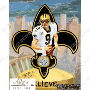 Brees  Fleur de Lis (Autographed)