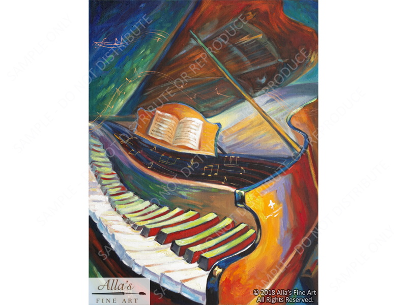 Jazz Instruments - Piano - Original Artwork