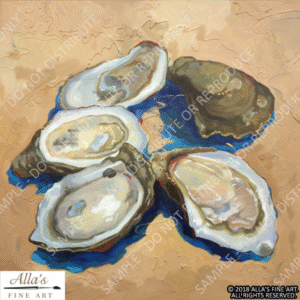 Louisiana Seafood  Oysters On Sand