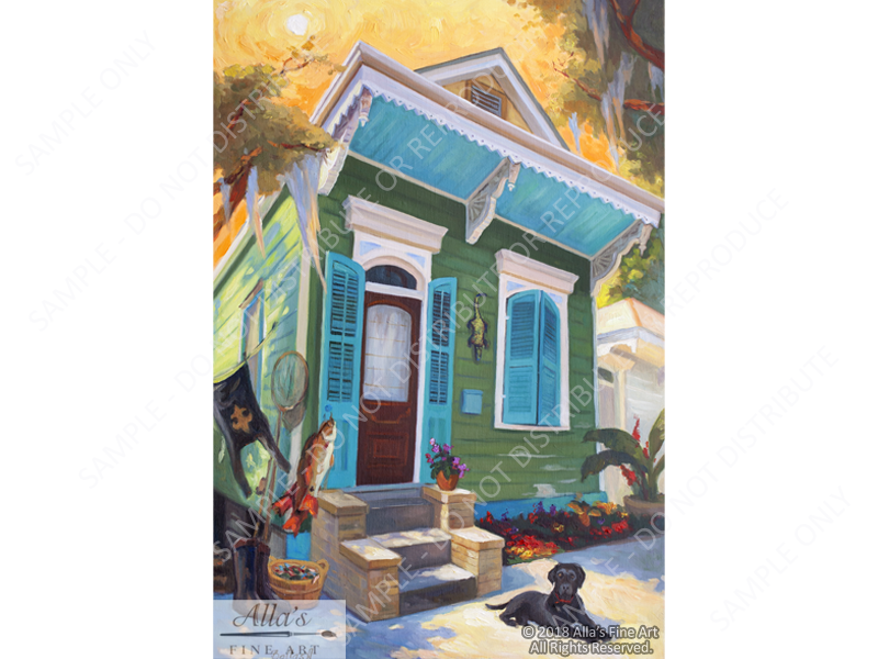 New Orleans Southern Living In A Shotgun House 2 - Original Artwork