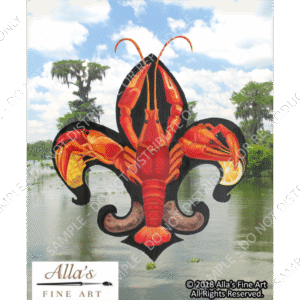 Crawfish Fleur de Lis with Swamp