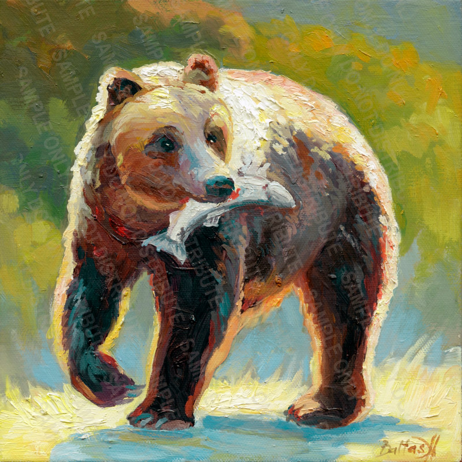 Fishing bear